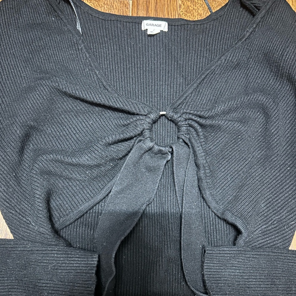 Garage Black Ribbed Top - Picture 3 of 7